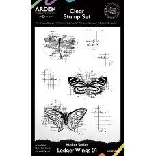 Arden Creative Studio - Maker Series - Ledger Wings 01 Clear Stamp