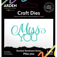 Arden Creative Studio - Sentiment Series - Stacked Miss You Craft Die