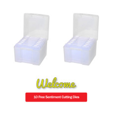 Craft Too - Organiser Cases Storage x2 + 10 Free Sentiment Dies