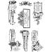 Taylor Made Journals - Clear Stamp Set - French Ads 1