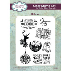 Taylor Made Journals - Clear Stamp Set - Believe