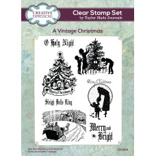 Taylor Made Journals - Clear Stamp Set - A Vintage Christmas
