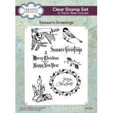 Taylor Made Journals - Clear Stamp Set - Seasons Greetings 