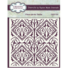 Taylor Made Journals - Fleur-de-lis Trellis Stencil