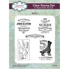 Taylor Made Journals - Clear Stamp Set - Ads 1