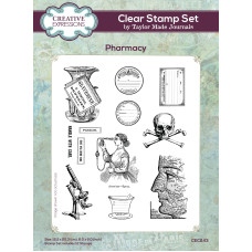 Taylor Made Journals - Clear Stamp Set - Pharmacy