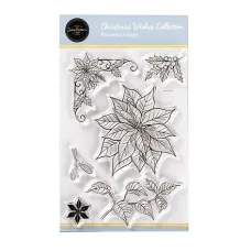 Jamie Rodgers Crafts - Christmas Wishes Collection - Poinsettia Foliage Stamp Set