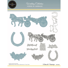 Jamie Rodgers Crafts - Wedding Collection - Horse & Carriage Stamp & Die Set