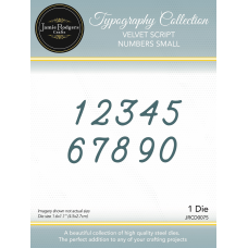 Jamie Rodgers - Typography Collection - Velvet Script Numbers Small 