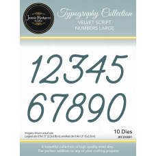Jamie Rodgers - Typography Collection - Velvet Script Numbers Large