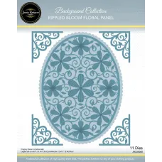 Jamie Rodgers Crafts - Background Collection - Rippled Bloom Floral Panel