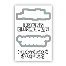 Julie Hickey Designs - Birthday Sentiments Stamp & Die Set