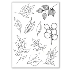 Julie Hickey Designs - Medley Of Leaves A5 Stamp Set Julie Hickey Designs - Medley Of Leaves A5 Stamp Set