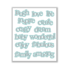 Julie Hickey Designs - Hazel's Sentiment Medley #5 Die Set Julie Hickey Designs - Hazel's Sentiment Medley #5 Die Set