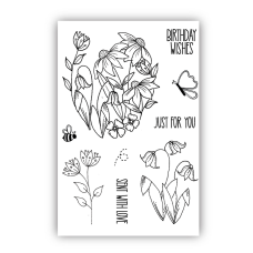 Julie Hickey Designs - Floral Delights A6 Stamp Set Julie Hickey Designs - Floral Delights A6 Stamp Set