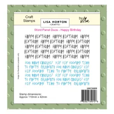 Lisa Horton Crafts - Word Panel Duo Stamps - Happy Birthday