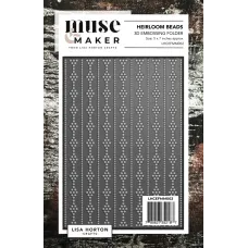 Lisa Horton Crafts - Muse & Maker - Heirloom Beads 5" x 7" 3D Embossing Folder