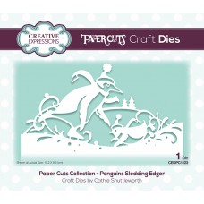 Paper Cuts - Festive Collection - Craft Die - Penguins Sledding