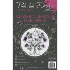 Pink Ink Designs - A5 Clear Stamp Set - Classic Clematis