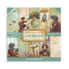 Stamperia - A New Beginning - 8"x8" Double Sided Scrapbooking Pad Stamperia - A New Beginning - 8"x8" Double Sided Scrapbooking Pad