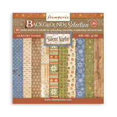 Stamperia - Silent Night - 8"x8" Backgrounds Scrapbooking Pad Stamperia - Silent Night - 8"x8" Backgrounds Scrapbooking Pad
