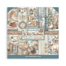 Stamperia - White Christmas - 8"x8" Double Sided Scrapbooking Pad Stamperia - White Christmas - 8"x8" Double Sided Scrapbooking Pad