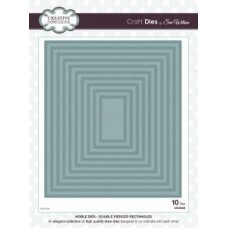 Noble Collection - Double Pierced Rectangles Noble Collection - Double Pierced Rectangles