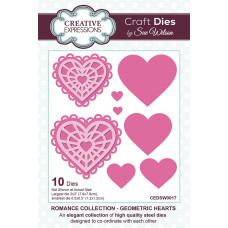 Sue Wilson - Romance Collection - Geometric Hearts