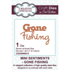 Sue Wilson - Mini Sentiments - Gone Fishing
