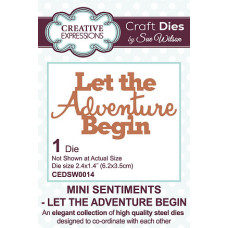 Sue Wilson - Mini Sentiments - Let The Adventure Begin