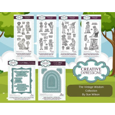 Sue Wilson - Vintage Wisdom Craft Die & Clear Stamp Collection Bundle