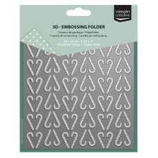Vaessen Creative - 3D Embossing Folder - Candy Canes