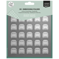 Vaessen Creative - 3D Embossing Folder - Christmas Hippie Bus