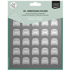 Vaessen Creative - 3D Embossing Folder - Christmas Hippie Bus