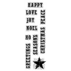 Woodware Clear Single - Vintage Christmas Words