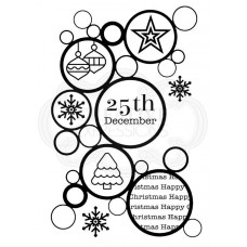 Woodware Clear Singles - Christmas Bubbles