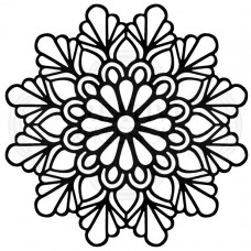 Woodware - Stencil - Teardrop Mandala 