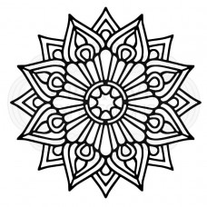 Woodware - Stencil - Raindrop Mandala