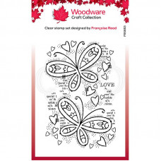 Woodware Clear Singles Stamp - Butterfly Confetti 