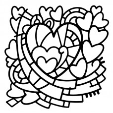 Woodware - Stencil - Heart Window 