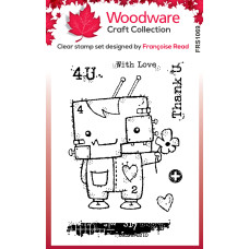 Woodware Clear Singles - Thank You Monster Stamp Set