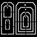 Woodware - Stencil - Tag Templates 