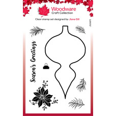 Woodware Clear Singles - Paintable Shapes Fancy Drop Stamp Set